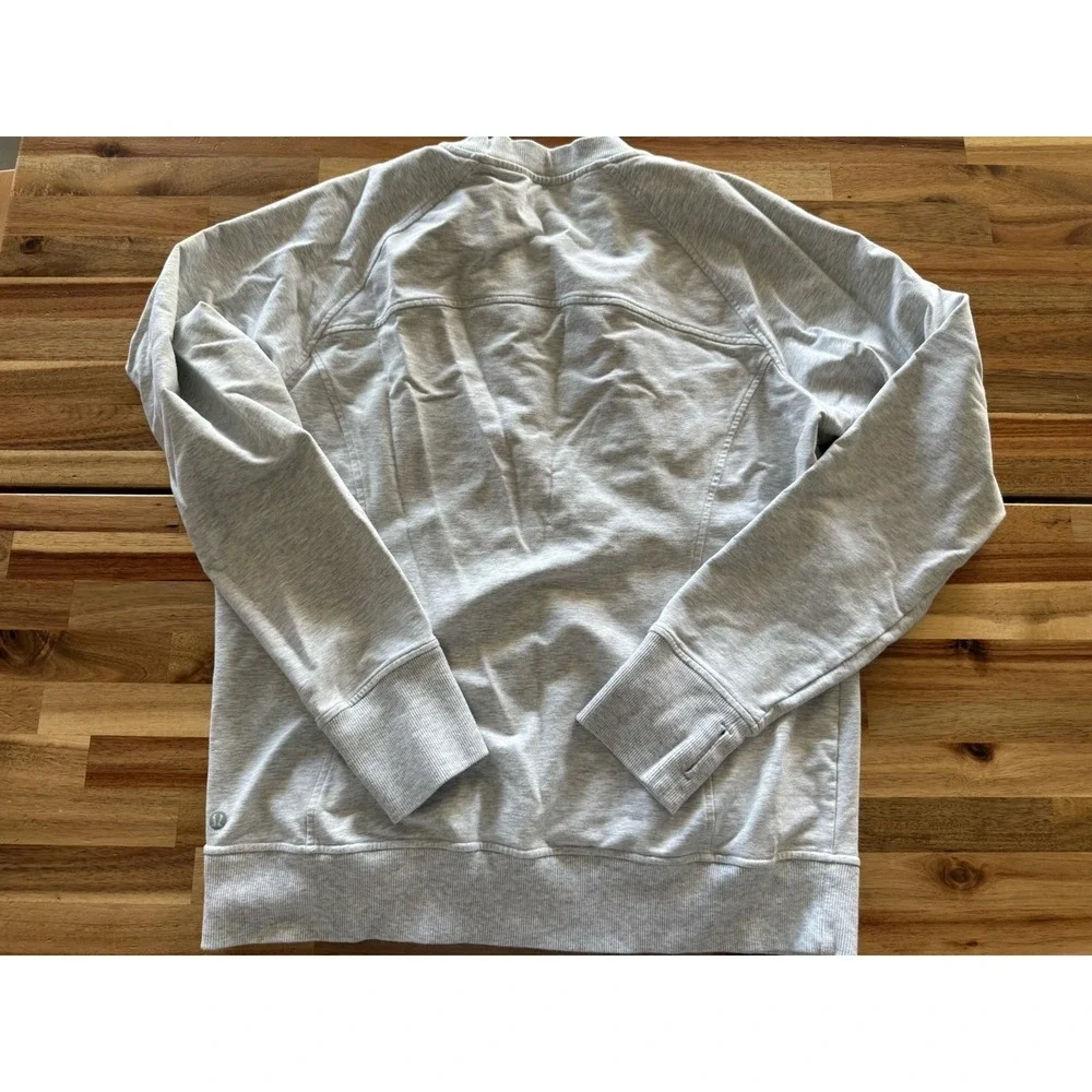 Lululemon Scuba Crew Sweatshirt Sweater Womens Size 12 Heathered Gray W3DTQS